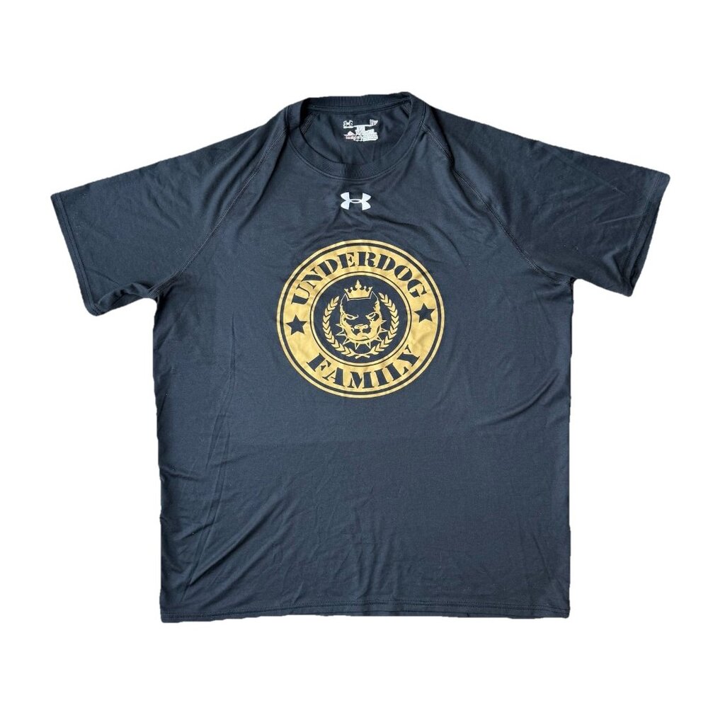 Under Armour Performance T-shirt Mens Large Underdog Family Loose Fit Black